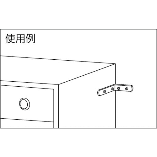 ＴＲＵＳＣＯ　ジョイント金具１９型Ｌ　クロム　寸法３９Ｘ３９　穴数２　TK19-L2C　1 個