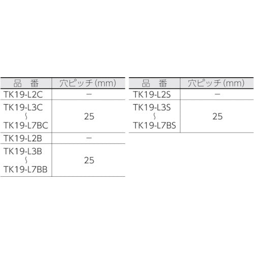 ＴＲＵＳＣＯ　ジョイント金具１９型Ｌ　クロム　寸法６４Ｘ３９　穴数３　TK19-L3C　1 個