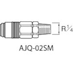 アネスト岩田　エアーホース用継手　クイックジョイント（ソケット）　接続口径Ｒ１／４　AJQ-02SM　1 個