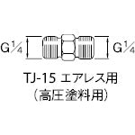 アネスト岩田　高圧塗料用継手　Ｇ１／４×Ｇ１／４　中間　TJ-15　1 個