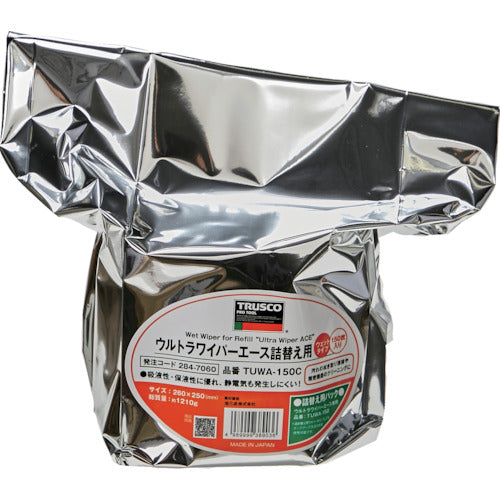 TRUSCO 울트라 와이퍼 에이스 웨트 타입 리필용 150장입 TUWA-150C 1 PK