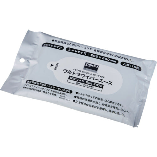 TRUSCO 울트라 와이퍼 에이스 웨트 타입 파우치 15 매입 TUWA-P15 1 PK