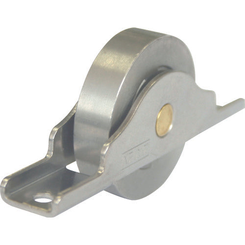 TRUSCO Stainless Steel Bearing Door Roller (for Wooden Doors) Flat Type (C-Shaped Frame) Φ30 (2 Pieces) THS-15-30F 1 Bag