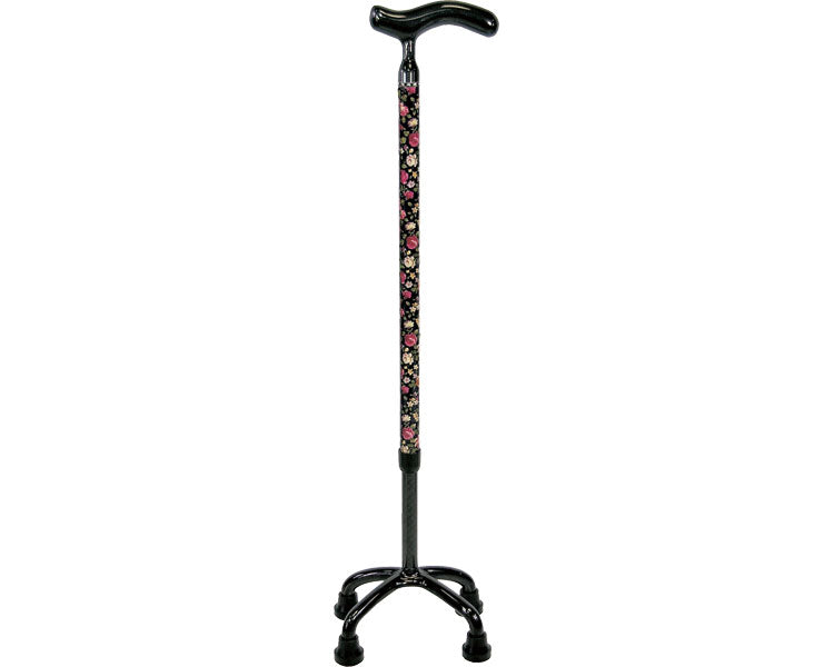 All carbon quad cane four-point / 70C-F4 flower pattern NB 1 piece