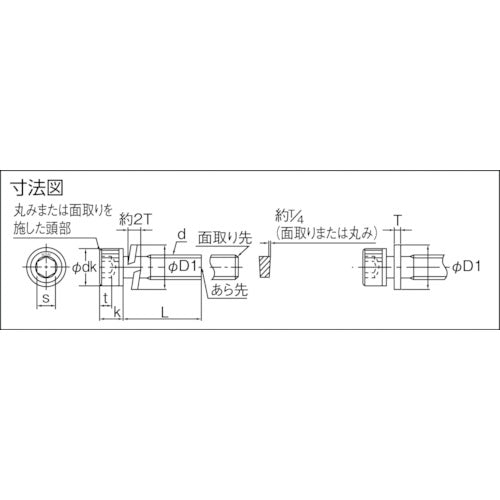 ＴＲＵＳＣＯ　座金組込六角穴付ボルト　Ｉ＝３　三価黒　Ｍ６×１２　６本入　（ばね座金＋ＩＳＯワッシャー付き）　B877-0612　1 PK