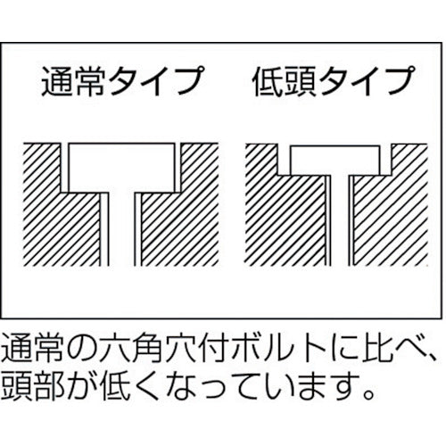 ＴＲＵＳＣＯ　低頭六角穴付ボルト　ステンレス　全ネジ　Ｍ６×１２　６本入　／キャップボルト（ＣＡＰ）　B089-0612　1 PK