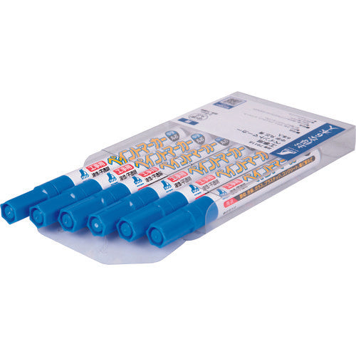 신와 공사용 페인트 마커 중자 원심 파랑 6개입 79118 1 PK