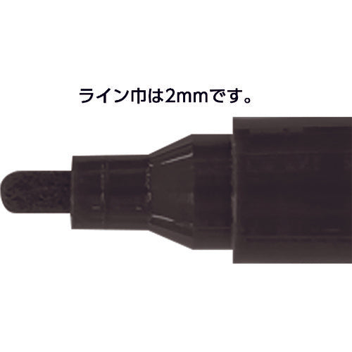 Shinwa Construction Paint Marker, Medium Point, Round Tip, Black, Pack of 10, 79113, 1 PK