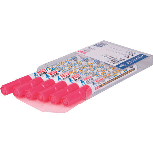 신와 공사용 페인트 마커 중자 원심 형광 핑크 6개입 79116 1 PK