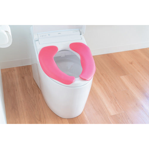 オカ　拭けるらくらく便座クッション　ピンク　29451　1 組