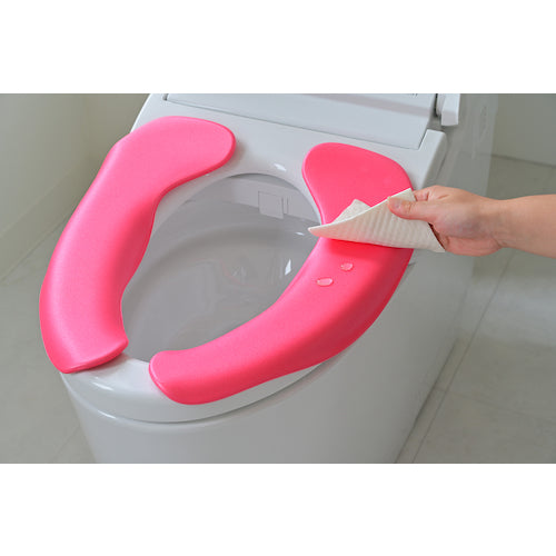 オカ　拭けるらくらく便座クッション　ピンク　29451　1 組