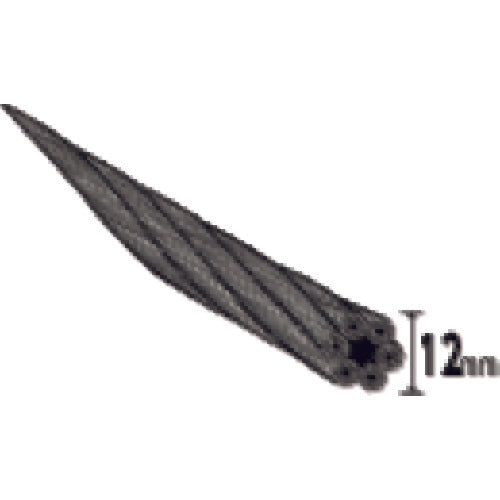 TRUSCO W Sling Type B with Thimble on One End 12mm x 1m GRB-12S1 1 Piece