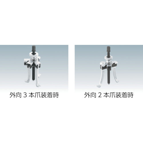 TRUSCO 2.3개 손톱 겸용형 기어 풀러 76~178mm용 TCRV-7 1대