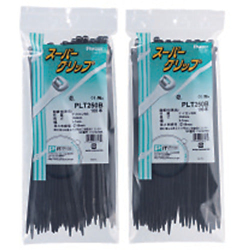PANDUIT Super Grip Nylon Cable Ties, Weather Resistant Black (50 pcs) PLT450B 1 bag