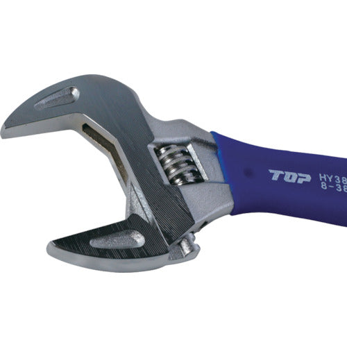 ＴＯＰ　薄型軽量ワイドモンキレンチ　ショートエコワイド　口開寸法８〜３８　HY-38S　1 丁
