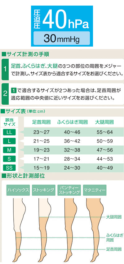 アンシルク・3　ハイソックス　つま先なし　2枚1組 / 18625　SS　ライトブラウン　1 足