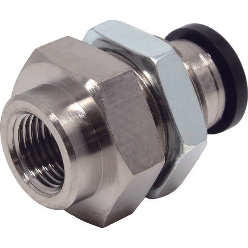 PISCO 튜브 피팅 암 격벽 스트레이트 튜브 8 접속 구경 R1/8 PMF8-01 1개