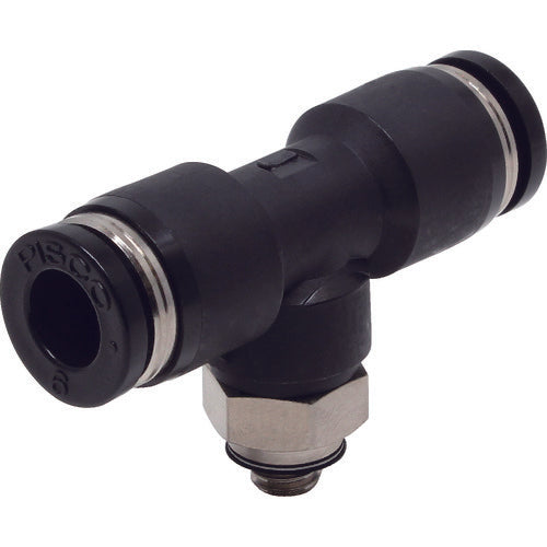 ＰＩＳＣＯ　チューブフィッティング　ティー　適合外径６×６ｍｍ　接続口径Ｍ５×０．８　PB6-M5　1 個