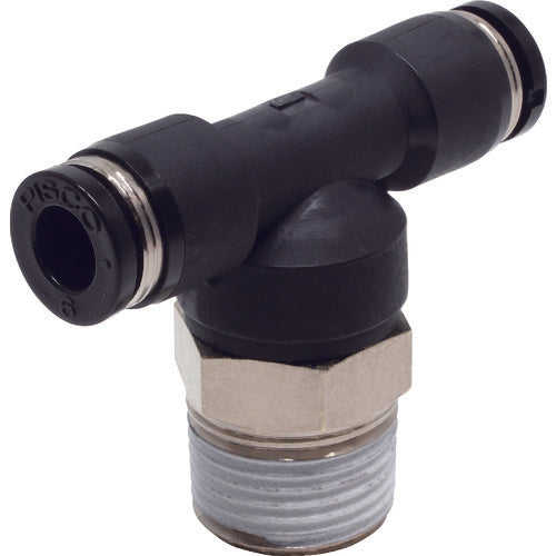 ＰＩＳＣＯ　チューブフィッティング　ティー　適合外径６×６ｍｍ　接続口径Ｒ３／８　PB6-03　1 個