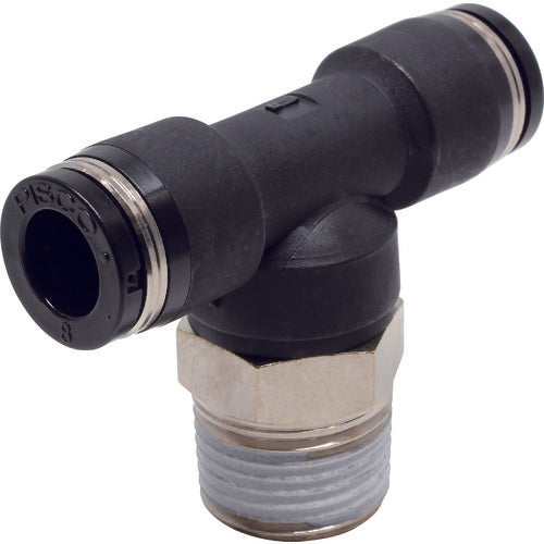 ＰＩＳＣＯ　チューブフィッティング　ティー　適合外径８×８ｍｍ　接続口径Ｒ３／８　PB8-03　1 個