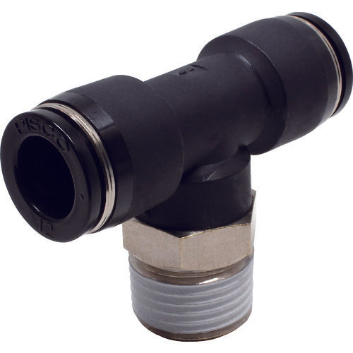 ＰＩＳＣＯ　チューブフィッティング　ティー　適合外径１２×１２ｍｍ　接続口径Ｒ１／２　PB12-04　1 個