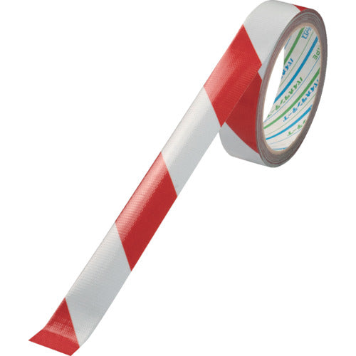 パイオラン　再帰反射テープ　２５ｍｍ×１０ｍ　ホワイト／レッド　RF-30-WR-25　1 巻