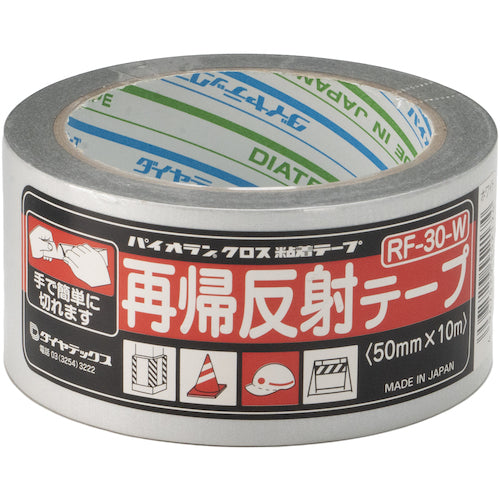 パイオラン　再帰反射テープ　５０ｍｍ×１０ｍ　ホワイト　RF-30-W-50　1 巻