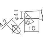 白光　こて先　４Ｃ型（Ｚ）　T12-C4Z　1 本