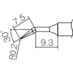 白光　こて先　０．２ＪＬ型　T12-JL02　1 本