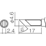 白光　こて先　ＫＦ型（Ｚ）　T12-KFZ　1 本