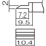 白光　こて先　スパチュラ　１０．４　T12-1401　1 本