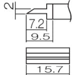 白光　こて先　スパチュラ　１５．７　T12-1402　1 本