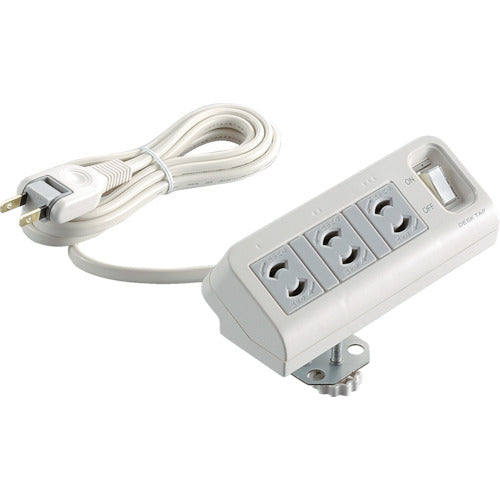 エレコム　オフィス用タップ　集中スイッチ付デスクタップ　２Ｐ　３口　２ｍ　T-DK2320CBS　1 個