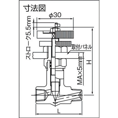 ＡＳＯＨ　ニードルバルブ　チッコロ−α　外×内ネジ型　ＰＴ１／４　SM-1022　1 個