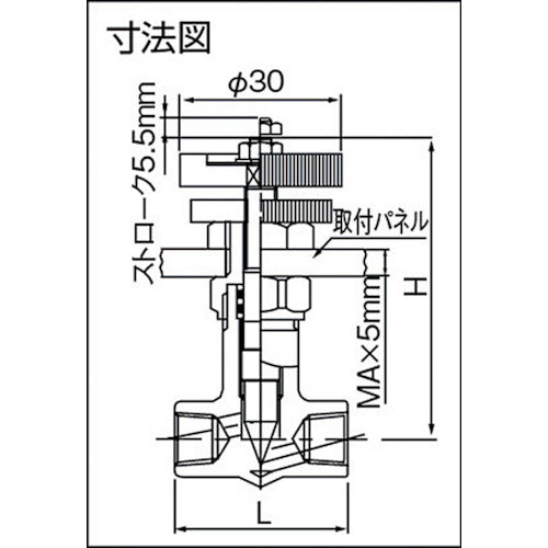 ＡＳＯＨ　ニードルバルブ　チッコロ−α　内×内ネジ型　ＰＴ１／４　SW-1022　1 個