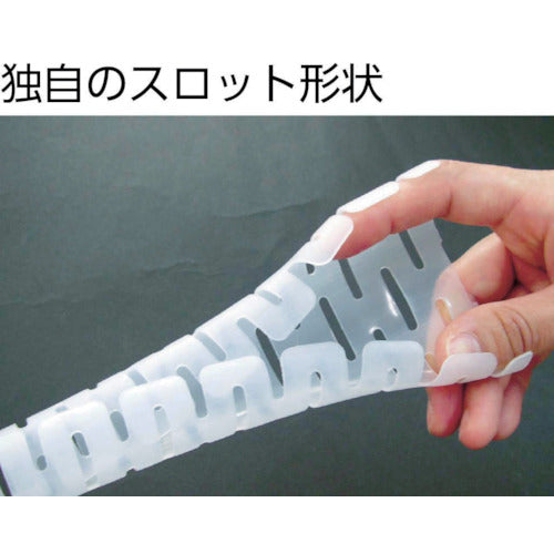 ＰＡＮＤＵＩＴ　電線保護チューブ　スリット型スパイラル　パンラップ　束線径１８．３Φｍｍ　３０ｍ巻き　ナチュラル　ＰＷ７５Ｆ−Ｃ　PW75F-C　1 巻