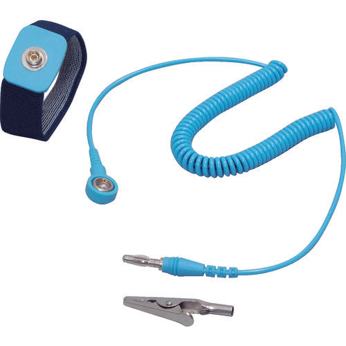 CUSTOM 손목 스트랩 정전기 제거 손목 밴드 코드 유효 길이 1.8m AS-102-6 1 개