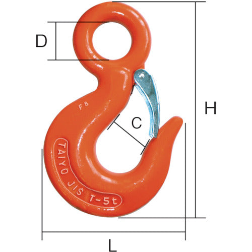 TAIYO Heavy Hook 2t with Spring (3023949) GHK-2S 1 piece