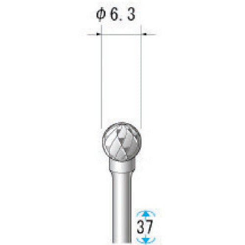나카니시 초경 합금 커터 구(로우 부착) 날 직경 6.3mm 날 길이 5.0mm 24612 1개