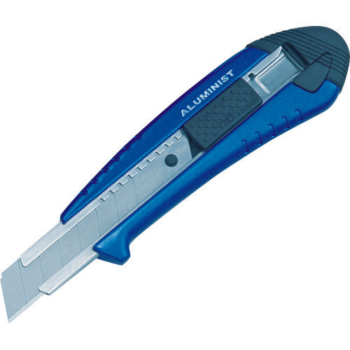 タジマ　カッターナイフ　オートロックＬアルミニスト　メタリックブルー　AC-L500B　1 丁