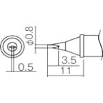 白光　こて先　０．８ＷＤ型　T12-WD08　1 本