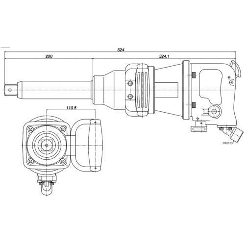 ＶＥＳＳＥＬ　超軽量エアーインパクトレンチＧＴ３９００ＶＬ　GT-3900VL　1 台