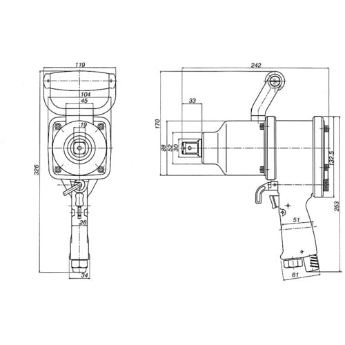 ＶＥＳＳＥＬ　軽量エアーインパクトレンチＧＴ２５００ＰＦ　GT-2500PF　1 台