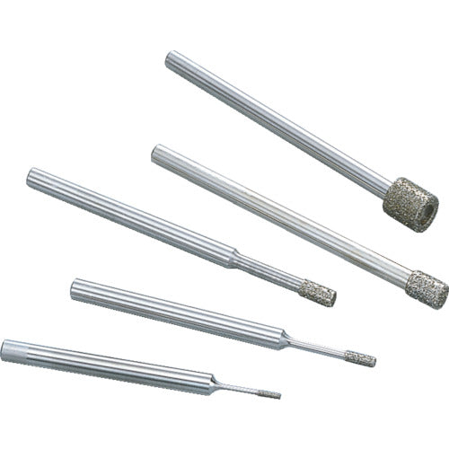 Nakanishi Ultra-small diameter electroplated diamond for internal grinding, shank diameter φ3, blade diameter 0.6 mm, 12007, 1 piece