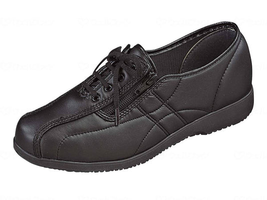 広島化成くつろぎエルダー323 ﾌﾞﾗｯｸ 24.5