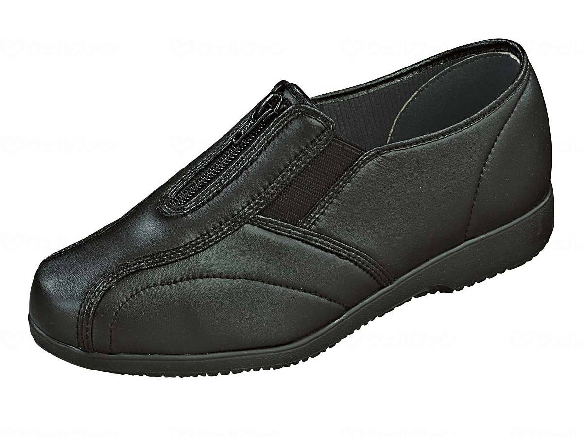 広島化成くつろぎエルダーKE324 ﾌﾞﾗｯｸ 24.0