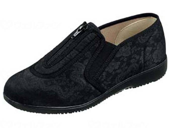 広島化成くつろぎエルダーKE329 ﾌﾞﾗｯｸ 24.0