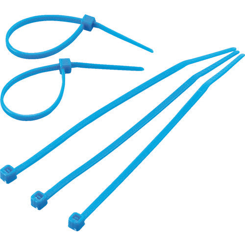 ＴＲＵＳＣＯ　カラーケーブルタイ　青　幅２．５×１００ｍｍ最大結束Φ２２標準型　TRCVR-100B　1 袋