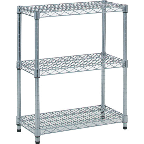 TRUSCO Stainless Steel Mesh Rack H745XW604XD305 3 Tiers TSM-2233 1 Unit