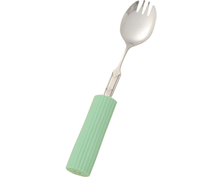 Bendable handle with silicone sponge / R-21/SS-2 Large spoon and fork combination 1 pc